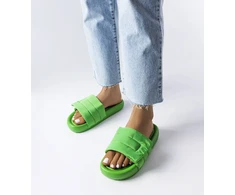 Žalios Aleron šlepetės su velcro užtrauktukais