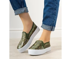 Žalios spalvos Slip On Irving sportbačiai