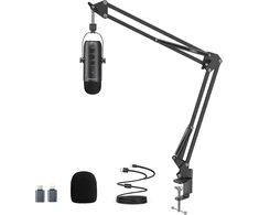 ZealSound stalinis USB mikrofono rinkinys su kardioidine kapsule ir reguliuojamu ištraukiamu laikikliu K66S