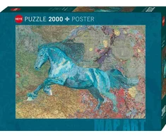 Žemėlapio menas - Žemėlapio arklys - HEYE dėlionė 2000 dalių