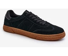 Žemi vyriški sportbačiai Eco Leather Big Star NN174284 Juodas