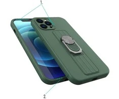 Hurtel Ring silikoninis dėklas skirtas iPhone 12 mini, rudas