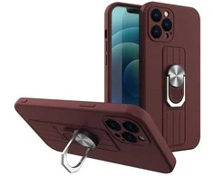 Hurtel Ring silikoninis dėklas skirtas iPhone 13 Pro, rudas