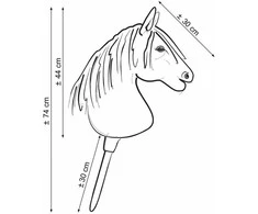 Hobby horse arkliukas Super Hobby Horse Premium – rudas leopardinis arkliukas su baltais karčiais A3