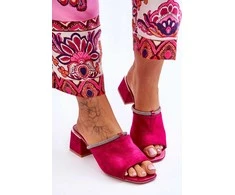 Zomšinės šlepetės Fuchsia