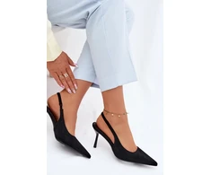 Zomšos imitacijos basutės su kulnu Step in style