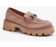 Zomšos imitacijos mokasinai su storu padu Step in style