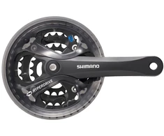 Priekinis žvaigždžių blokas Shimano ACERA FC-M361-48T 175MM 7/8-speed juodas-48X38X28T