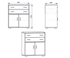Komoda KOMPANIT "2+2"