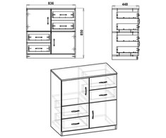Komoda KOMPANIT "2+4"