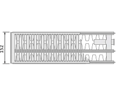 Apatinio pajungimo radiatorius Purmo CV 33, 500-800