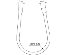 Dušo žarna Ideal Standard IdealRain, 150 cm, chromuota