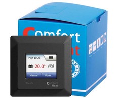 Elektra šildomų grindų termostatas Comfort Heat Touch, juodas