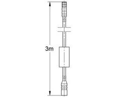 Ilginamasis kabelis GROHE, 3m, juodas