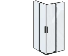 Kvadratinė dušo kabina Ravak Roll, RORV2 90x90, juodas+stiklas Transparent