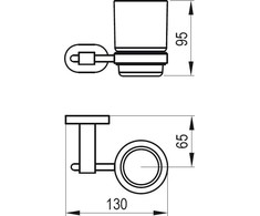 Laikiklis Ravak Chrome, CR 210.00 su stikline