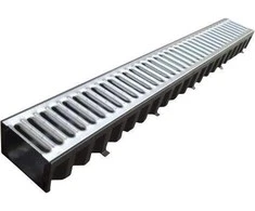 Lauko latakas Aco, Hexaline su cinkuotomis grotelėmis, 100 cm