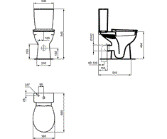Pastatomo WC Ideal Standard puodas, Eurovit, paaukštintas (be bakelio)