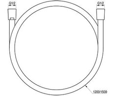 Plastikinė bidė žarna Ravak, 916.00CR 120 cm, chromas