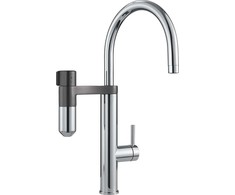 Plautuvės maišytuvas Franke su filtru, Vital J-Spout Chromas/Gunmetal filtruotam ir karštam/šaltam vandeniui