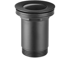 Praustuvo sifono vožtuvas Ferro, juodas/chromuotas S283-BL-B