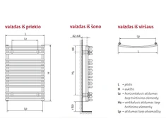 Rankšluosčių džiovintuvas Purmo Santorini C, 596-1134 mm baltas