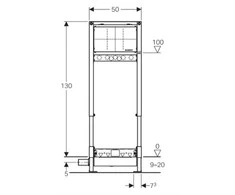 Rėmas dušo latakui GEBERIT, Duofix ShowerDrain H130