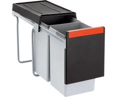 Šiukšliadėžė FRANKE, Cube 30, atidarymas ranka, 2x15l.