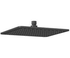 Stacionari kvadratinė dušo galva 250x250 mm, 986.20BLM juodas matinis