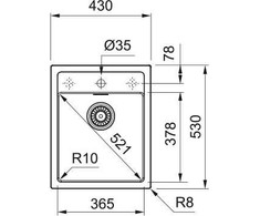 Tectonite plautuvė Franke, Sirius SID 610-40, Smėlio