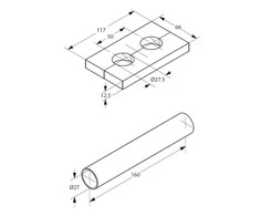 Termostatinio elemento Danfoss VHX apdaila, balta