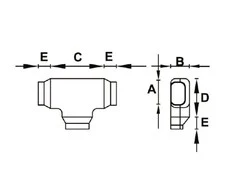 Trišakis kondicionieriaus vamzdžių kanalui Tecnosystemi, New-Line DT72-EXC baltas