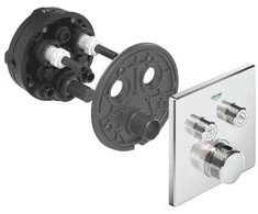 Grohe iebūvējamā dušas termostata SmartControl virsapmetuma daļa, ar 2 izejām, hroms