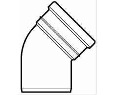 Lauko kanalizacijos alkūnė Wavin, d , 110, 45*