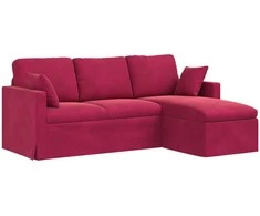 Sofa Vyno raudona 198 x 134 x 80 cm Aksomas