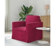 Sofa Vyno raudona 78 x 78 x 80 cm Aksomas