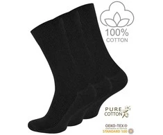 100 % medvilninės premium juodos kojinės Clark Crown, 3 poros