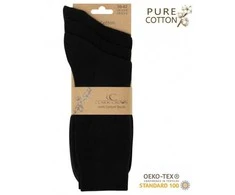 100 % medvilninės premium juodos kojinės Clark Crown, 6 poros