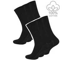100 % medvilninės premium juodos kojinės Clark Crown, 6 poros