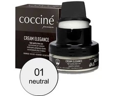Bespalvis lygios odos maitinantis ir spalvą atnaujinantis batų kremas – Coccine Kreminis Elegance, neutralus, 50 ml