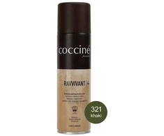Chaki spalvos atnaujinantis purškalas nubukui ir zomšai – Coccine Nano Ravvivant, chaki, 250 ml