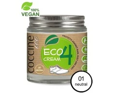 Ekologiškas bespalvis impregnuojantis kremas lygiai odai, VEGAN – Coccine Eco Kreminis 4, neutralus, 100 ml