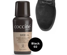 Juoda zomšos ir nubuko spalvos atnaujinimo priemonė – Coccine Suede, Juodas, 75 ml