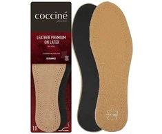 Natūralios odos vidpadžiai su aktyvinta anglimi Coccine Leather Premium On Latex, 1 pora