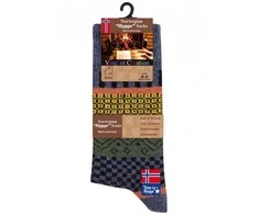 Norvegiško stiliaus vilnonės megzto rašto kojinės HYGGE „Vincent Creation“, 3 poros