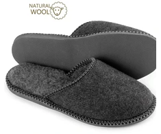 Nowo® vyriškos šlepetės su natūralios vilnos pamušalu ir neslystančiu padu