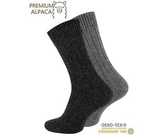 Plonos žieminės kojinės su alpakos vilna VCA Textil, 2 poros