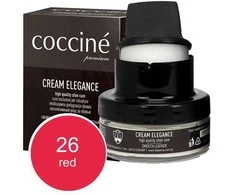 Raudonas lygios odos maitinantis ir spalvą atnaujinantis batų kremas – Coccine Kreminis Elegance, raudonas, 50 ml