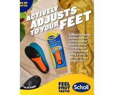 Scholl GelActiv Work gelio vidpadžiai vyrų darbo batams, 1 pora