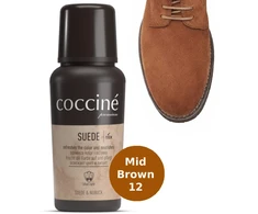 Šviesiai ruda zomšos ir nubuko spalvos atnaujinimo priemonė – Coccine Suede, Mid Brown, 75 ml